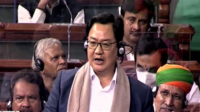 Kiren Rijiju presents Election Laws Amendment Bill