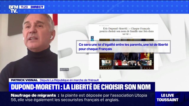 Pouvoir changer son nom de famille à 18 ans, c'est du bon sens pour le député LaREM Patrick Vignal