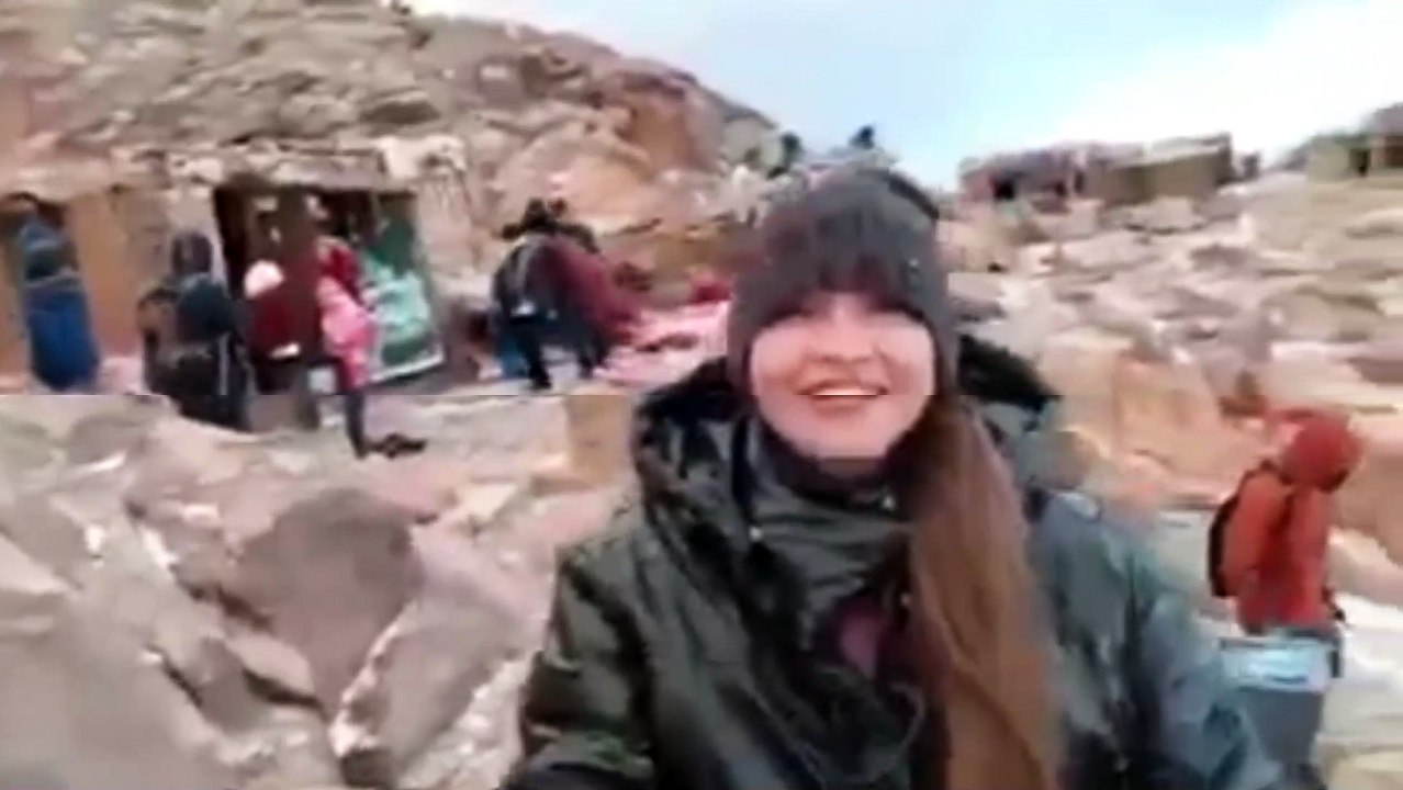تساقط الثلوج على جبل موسى سانت كاترين