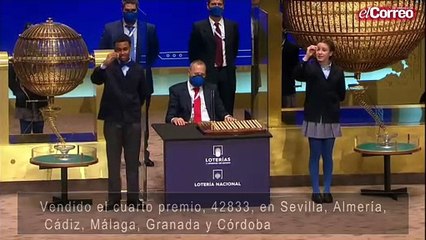 Vendido el cuarto premio, 42833, en Sevilla, Almería, Cádiz, Málaga, Granada y Córdoba