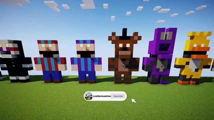 FNAF all the animatronics in an 8 bit style