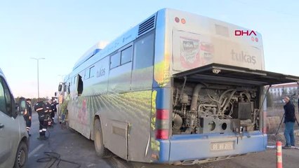 Ankara'da belediye otobüsü, bariyere çarptı: 24 yaralı