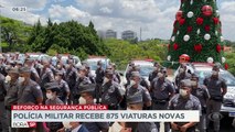 Reforço na segurança pública de São Paulo. A polícia militar recebeu uma nova frota de viaturas, que serão distribuídas em várias cidades.