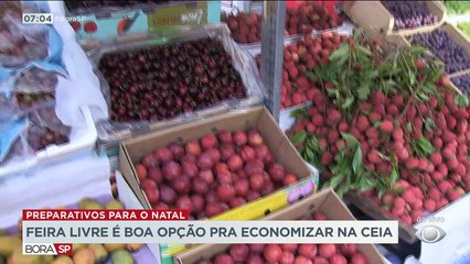 A feira livre é uma das boas opções para economizar nos preparativos para a ceia de natal.O Igor Calian foi até uma feira de São Paulo para mostras as melhores ofertas.