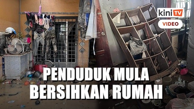 Penduduk Sri Muda berdepan huru-hara di rumah selepas air surut