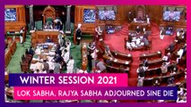 Winter Session 2021: Lok Sabha, Rajya Sabha Adjourned Sine Die As Both Houses Remained Gridlocked Over Union Govt And Opposition MP Positions