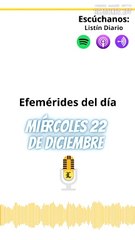 Efemérides 22 de diciembre 2021