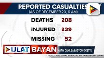 PNP, nakapagtala ng higit 200 namatay dahil sa Bagyong Odette; NDRRMC, patuloy na bineberipika ang casualties ng Bagyong Odette