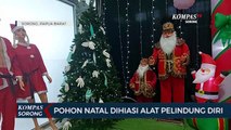 Pohon Natal Dihiasi APD Ajak Masyarakat Taat Protokol Kesehatan