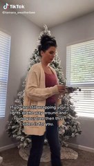 Una mujer comparte un truco para colocar las luces