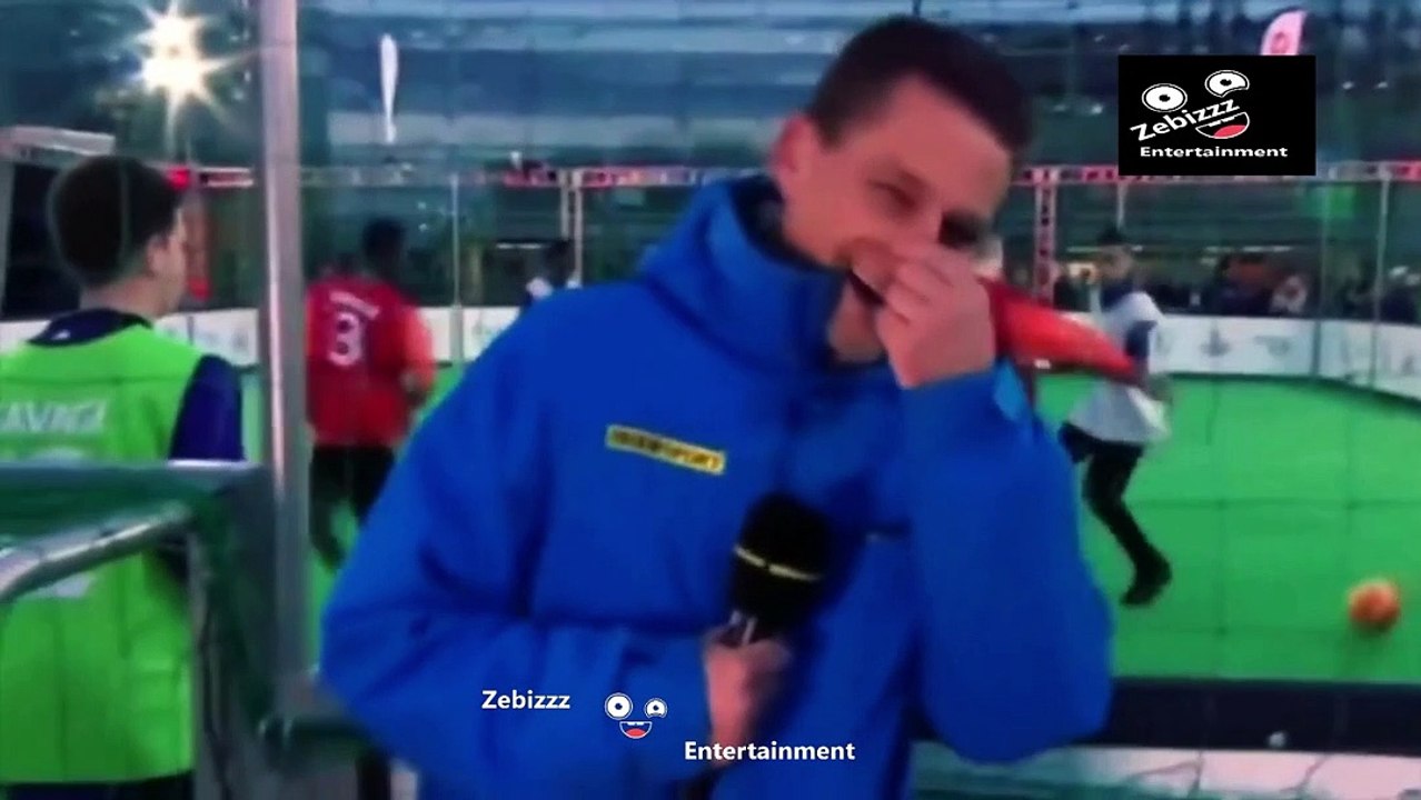 reporter got hit during indoor football