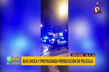 San Isidro: conductor de bus protagoniza persecución de película para evitar detención