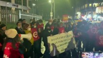 HaberTürk binası önünde Muharrem Sarıkaya protesto edildi; “Ahmet Demir yalnız değildir”