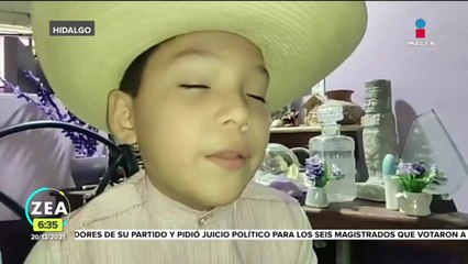 Luis Emiliano tiene 10 años y es campeón de Huapango
