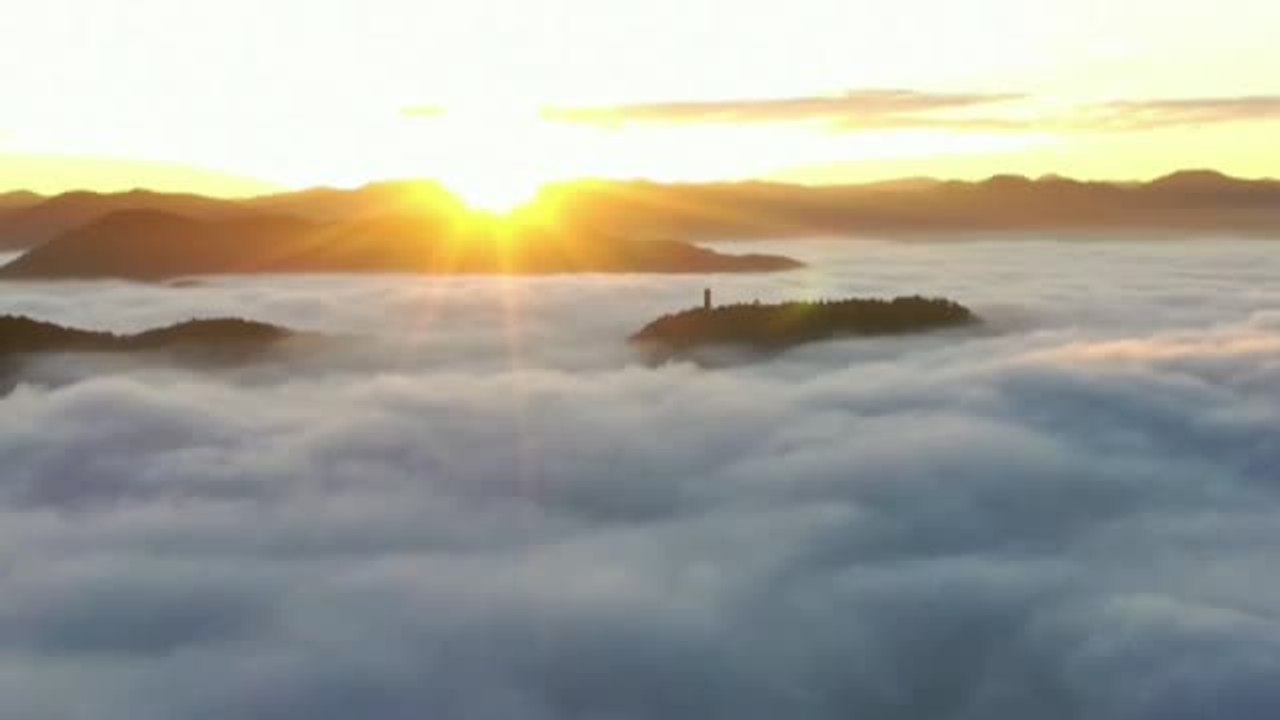 Así es el mar de nubes de China, uno de los paisajes invernales más espectaculares del mundo