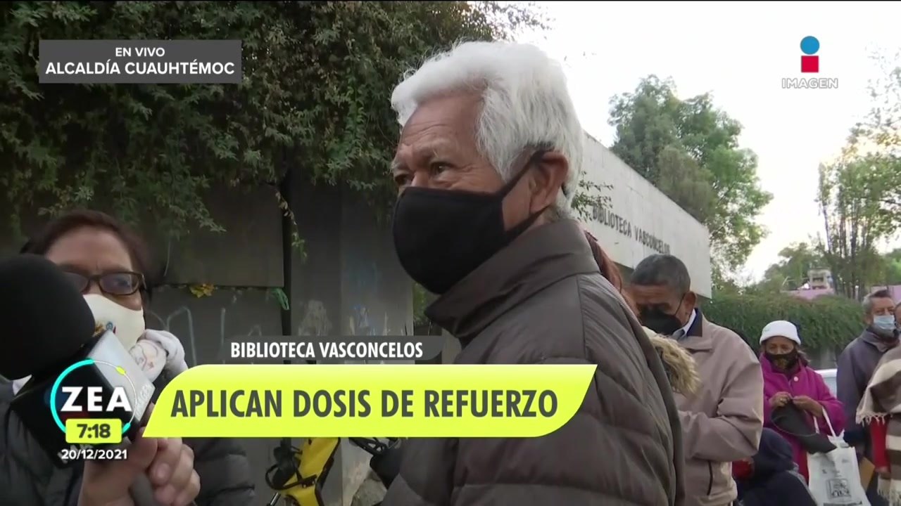 Inicia vacunación de dosis de refuerzo a adultos de 60 años en la alcaldía Cuauhtémoc