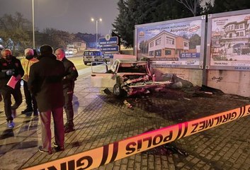 Son dakika haber... Duvara çarpan aracın sürücüsü öldü