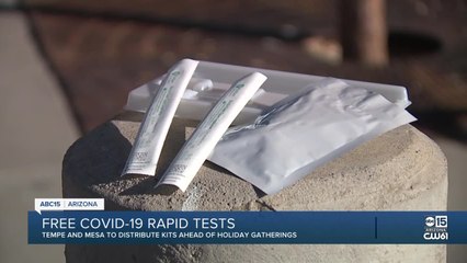 Cities across the Valley giving away free COVID-19 rapid test kits