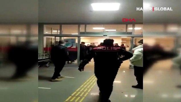 İki aile arasındaki kavgada bir kadın hastane önünde silahla vuruldu! O anlar kamerada
