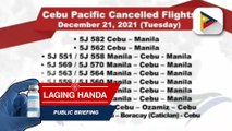 Cebu Pacific: Commercial flights sa pagitan ng Manila patungong Surigao at Siargao, kanselado hanggang February 2022