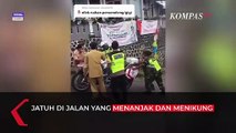 Saat Motor Polisi Patwal Presiden Jokowi Jatuh, Begini Faktanya!