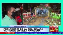 Pobladores de la col. Suyapa de Chamelecón ya tienen su Villa Navideña