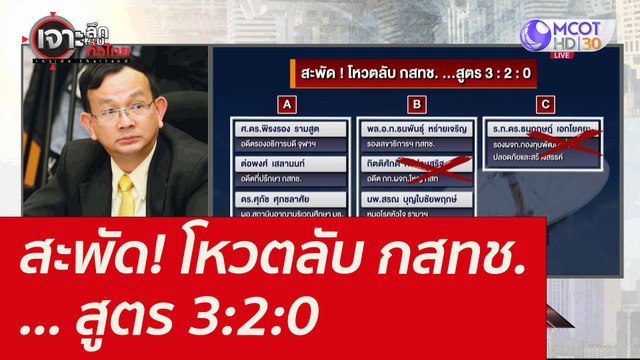 สะพัด! โหวตลับ กสทช. ... สูตร 3:2:0 : เจาะลึกทั่วไทย (21 ธ.ค. 64)