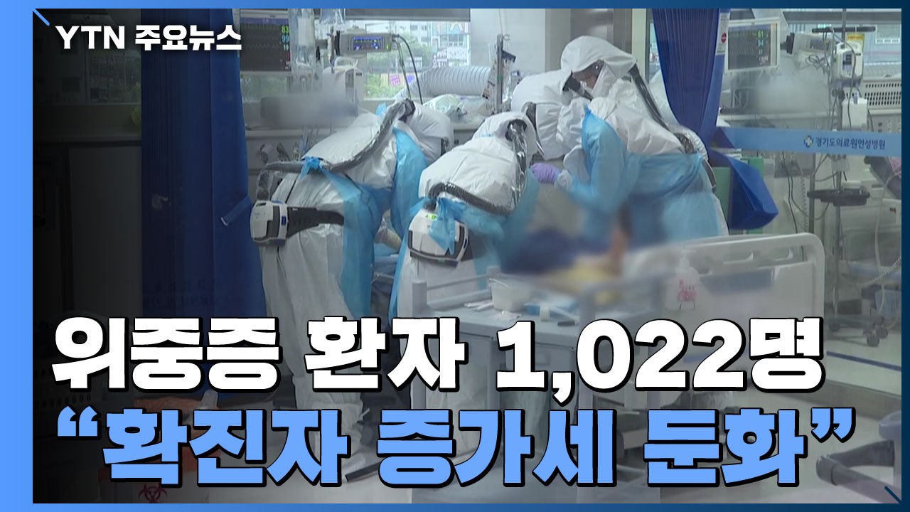 위중증 환자 1,022명..."최근 확진자 증가세 둔화" / YTN