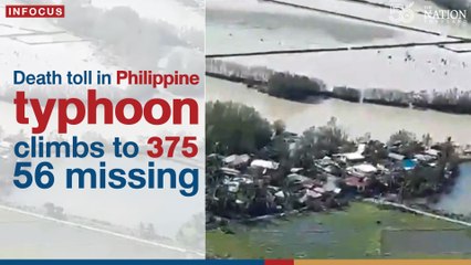 Death toll in Philippine typhoon climbs to 375, 56 missing