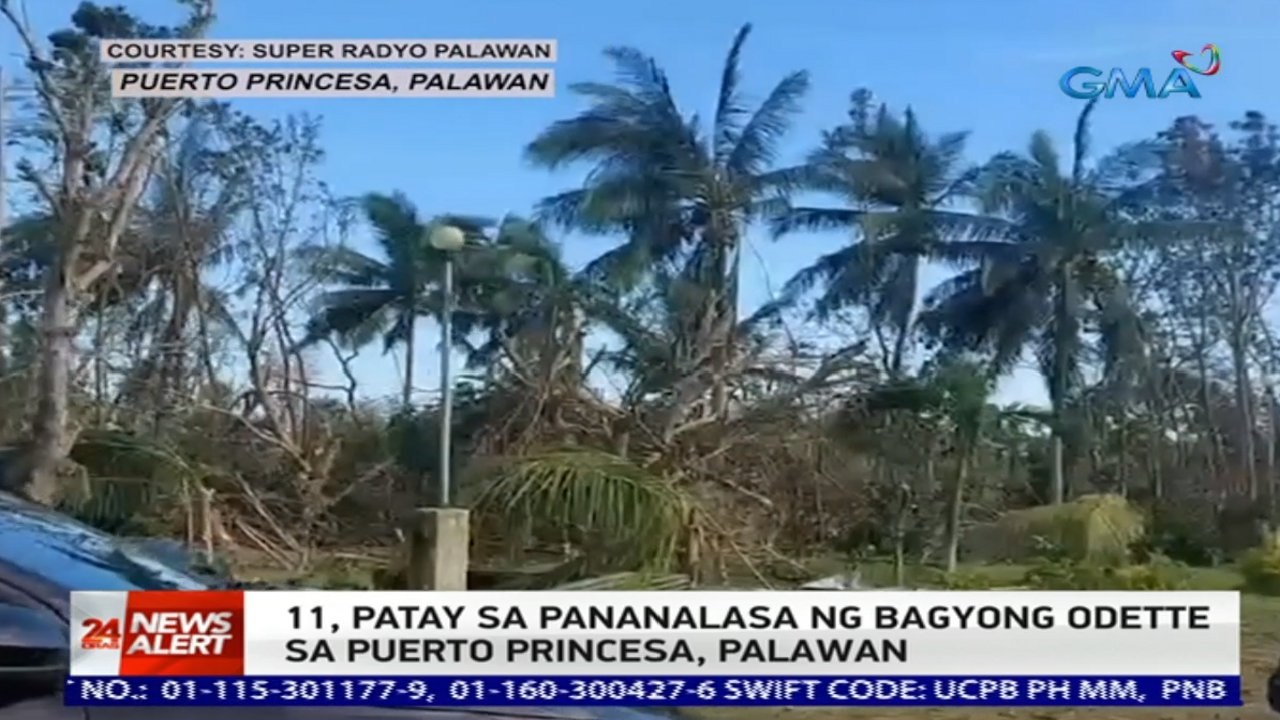 11, patay sa pananalasa ng Bagyong Odette sa Puerto Princesa, Palawan | 24 Oras News Alert