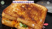 Sandwich without cheese/my style sandwich/bread roast receipes/breakfast receipes/bread roast with curd