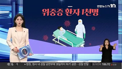 [그래픽뉴스] 위중증 환자 1천명 ↑