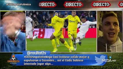 Iván Alejo, futbolista del Cádiz, sobre la polémica entrada de Casemiro