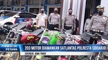 Razia Balap Liar, Polisi Sidoarjo Amankan 203 Motor