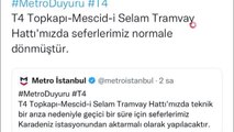 İstanbul'da tramvay arızası