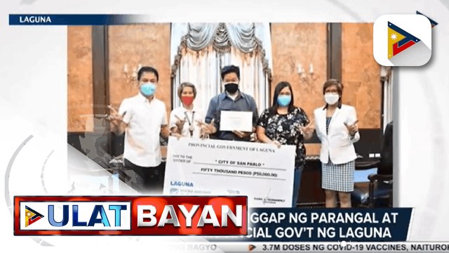 San Pablo City, tumanggap ng parangal at P50-K mula sa Provincial Gov’t ng Laguna - Resbakunahan sa Leyte, muling isinagawa ilang araw matapos manalasa ang Bagyong Odette - DOH-Siargao, nanawagan ng karagdagang health workers