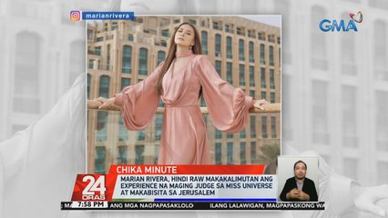 Marian Rivera, hindi raw makakalimutan ang experience na maging judge sa Miss Universe at makabisita sa Jerusalem | 24 Oras