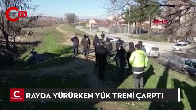 Rayda yürürken yük treni çarptı; 2 makinist gözaltında