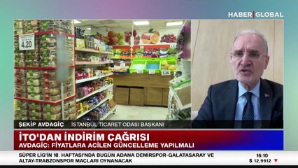 İTO Başkanı Avdagiç: Fiyatlar roket hızında çıkıp paraşüt hızında inmemeli