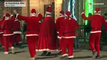 Santa Claus roams Christian town of Iraq, 