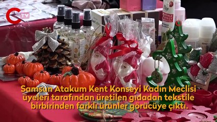 Atakumlu emekçi kadınlardan yılbaşı konseptli pazar