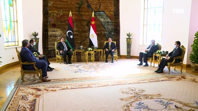الرئيس عبد الفتاح السيسي يستقبل رئيس المجلس الرئاسي الليبي