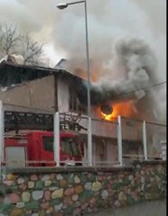TOKAT'TA İKİ KATLI MÜSTAKİL EVDE SOBA YANGINI