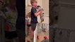 Child Overcome with Emotion at Seeing Family's New Puppy