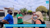 Llegó el calor y dos barrios del norte platense se quejan por la falta de agua
