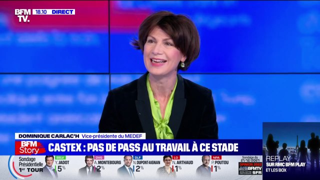 Dominique Carlac'h, vice-présidente du MEDEF: Ce pass sanitaire en entreprise, c'était un objectif déguisé d'obligation de vaccination