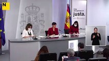 La portaveu del govern espanyol, Isabel Rodríguez mostra 