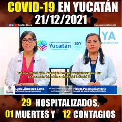 Panorama de Covid-19 en Yucatán. Actualización al 21 de diciembre de 2021