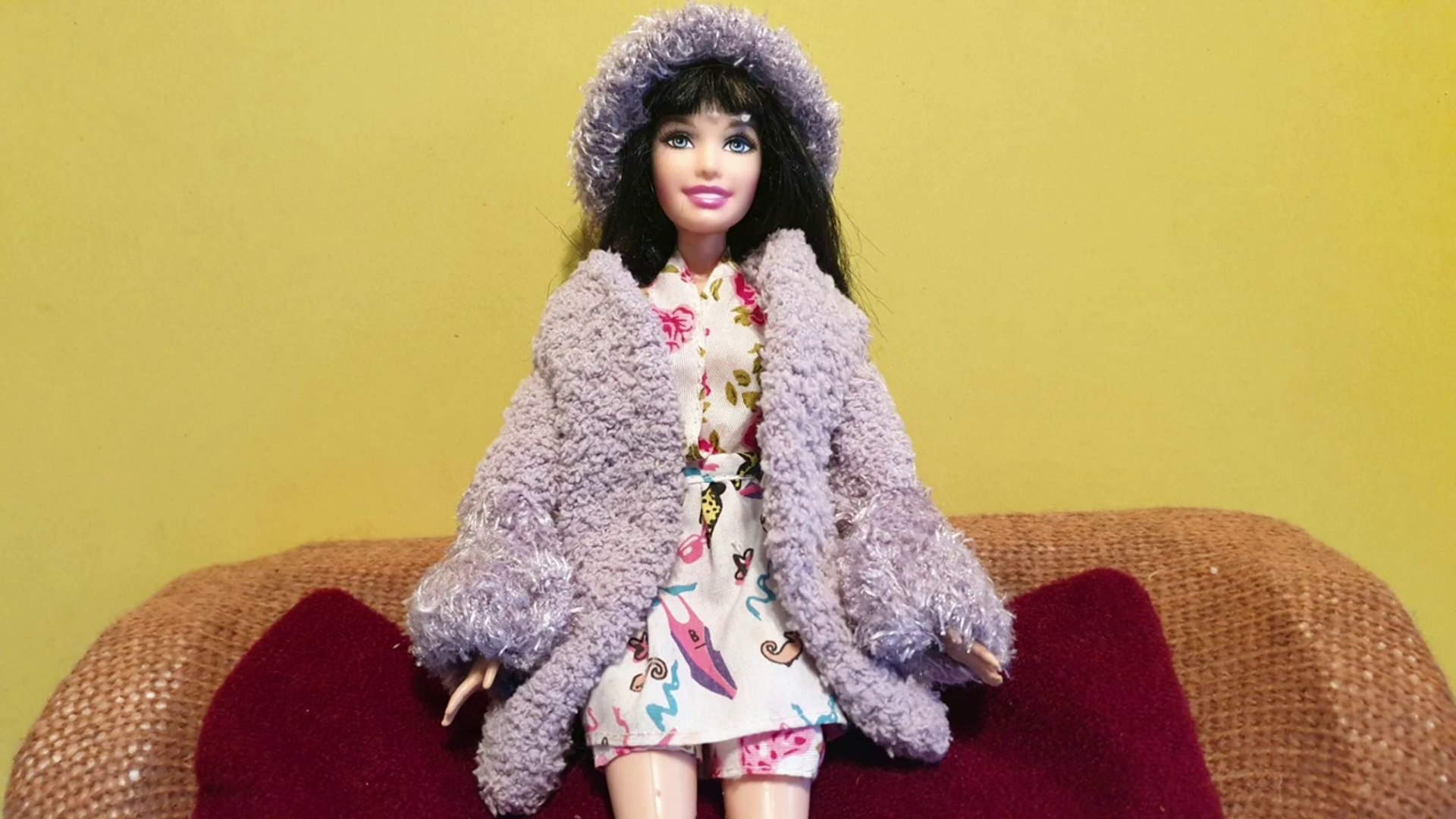 DIY Barbie Doll Winter Jacket and Hat from Socks DIY Doll Clothes