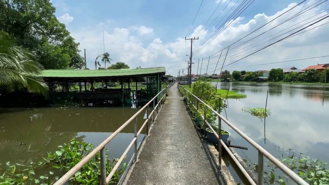 Thetsaban 2 Rd Bang Bua Thong river walk at Nonthaburi Thailand